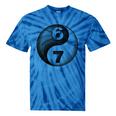 Vintage 6 7 Sketch Yin Yang Namaste Six Seven Nostalgia Tie-Dye T-Shirts Blue Tie-Dye