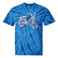 Vintage Bicycle With Playing Cards Nostalgia Tie-Dye T-Shirts Blue Tie-Dye