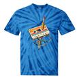 Vintage Cassette Tape And Pencil Nostalgia Party 70s 80s 90s Tie-Dye T-Shirts Blue Tie-Dye
