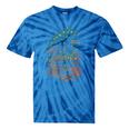 Vintage Locomotive Nostalgia Railroad Stars Tie-Dye T-Shirts Blue Tie-Dye