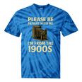 Vintage Please Be Patient With Me I'm From The 1900s Camera Premium Tie-Dye T-Shirts Blue Tie-Dye