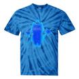 Yk2 Grunge Earthy Blue Cat With Stars Tomboy 90s Nostalgia Tie-Dye T-Shirts Blue Tie-Dye