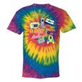 80's Vintage Cassette Tape Nostalgia Mixtape Era 1980s Retro Premium Tri-Blend Tie-Dye T-Shirts Rainbow Tie-Dye
