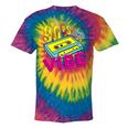 90's Vibe Retro Style Cassette Tape Nostalgia 1990s Party Premium Tri-Blend Tie-Dye T-Shirts Rainbow Tie-Dye