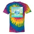 Frutiger Aero Y2k Aesthetic Palm Trees Cyber Beach World Tie-Dye T-Shirts Rainbow Tie-Dye