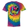 I Love The 70s Vintage Cassette Roller Vinyl Nostalgia 70s Premium Tri-Blend Tie-Dye T-Shirts Rainbow Tie-Dye