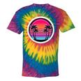 Retro 80s Synthwave Sunset & Palm Trees Retro Nostalgia 80s Tie-Dye T-Shirts Rainbow Tie-Dye