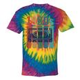 Retro Nineties Style Audio Tape Nostalgia Year 1990 Premium Tri-Blend Tie-Dye T-Shirts Rainbow Tie-Dye