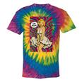 Retro Pop Art Vintage Style Blonde Psychedelic 50s Nostalgia Tie-Dye T-Shirts Rainbow Tie-Dye