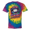 Rewind Good Times Retro VHS Tape Nostalgia 80s 90s Premium Tri-Blend Tie-Dye T-Shirts Rainbow Tie-Dye