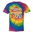 Vintage 1970 Birthday Retro Style 70's Born Nostalgia Outfit Premium Tri-Blend Tie-Dye T-Shirts Rainbow Tie-Dye