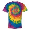 Vintage Locomotive Nostalgia Railroad Stars Tie-Dye T-Shirts Rainbow Tie-Dye