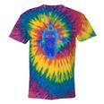 Yk2 Grunge Earthy Blue Cat With Stars Tomboy 90s Nostalgia Premium Tri-Blend Tie-Dye T-Shirts Rainbow Tie-Dye