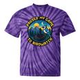 8-Bit Gamer Birder Blue Jay Arcade Nostalgia Nature Tie-Dye T-Shirts Purple Tie-Dye