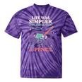 90s Baby Tired Millennial Burnout Nostalgia Parenting Tie-Dye T-Shirts Purple Tie-Dye