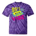 90's Vibe Retro Style Cassette Tape Nostalgia 1990s Party Premium Tri-Blend Tie-Dye T-Shirts Purple Tie-Dye