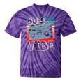 90's Vibe Vintage Style Cassette Tape Nostalgia 1990s Party Premium Tri-Blend Tie-Dye T-Shirts Purple Tie-Dye