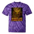 Antiques Collector Writing Retro Nostalgia Curiosity Tie-Dye T-Shirts Purple Tie-Dye