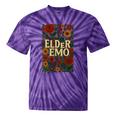 Elder Emo Floral Gothic Vintage Nostalgia Tie-Dye T-Shirts Purple Tie-Dye