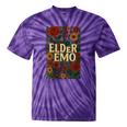 Elder Emo Floral Gothic Vintage Nostalgia Tie-Dye T-Shirts Purple Tie-Dye