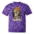 Elder Emo Skeleton Beanie Nostalgia Scene Aesthetic Tie-Dye T-Shirts Purple Tie-Dye