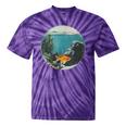 Fish Bowl Frutiger Aero Y2K Retro Vibes Tie-Dye T-Shirts Purple Tie-Dye