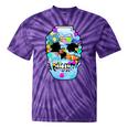 Frutiger Aero Aesthetic Tech Skull Computer Fishes Tie-Dye T-Shirts Purple Tie-Dye
