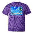 Frutiger Aero Beach Y2k Aesthetic Palm Tree Sand Ocean Tie-Dye T-Shirts Purple Tie-Dye