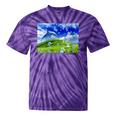 Frutiger Aero Dolphin Meadow Aesthetic Y2k 2000s Ironic Tie-Dye T-Shirts Purple Tie-Dye