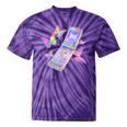 Frutiger Aero Y2K Chrome Phone Butterfly Tie-Dye T-Shirts Purple Tie-Dye