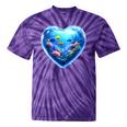 Frutiger Aero Y2K Heart Tie-Dye T-Shirts Purple Tie-Dye