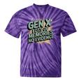 Gen X Lots Of Memories No Evidence Nostalgia Throwback Quote Premium Tri-Blend Tie-Dye T-Shirts Purple Tie-Dye