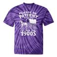 Humorous Wagon Plea Please Be Patient I'm From The 1900s Premium Tie-Dye T-Shirts Purple Tie-Dye
