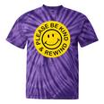 Be Kind Rewind Shirt Retro Nostalgia Sticker 80s 90s Tee Premium Tri-Blend Tie-Dye T-Shirts Purple Tie-Dye