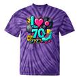 I Love The 70s Vintage Cassette Roller Vinyl Nostalgia 70s Tie-Dye T-Shirts Purple Tie-Dye