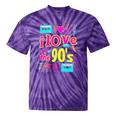 I Love The 90'S 90s Nostalgia Premium Tri-Blend Tie-Dye T-Shirts Purple Tie-Dye