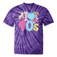 I Love 90's Retro Style Nostalgia Vibe 1990's Party Tie-Dye T-Shirts Purple Tie-Dye