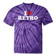 I Love Retro Vintage 80s 90s Nostalgia Premium Tri-Blend Tie-Dye T-Shirts Purple Tie-Dye