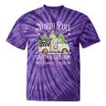 North Pole Tree Farm Merry Christmas Holiday Scene Nostalgia Tie-Dye T-Shirts Purple Tie-Dye