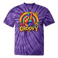 Peace Sign Groovy Vibes Costume Nostalgia Tie Dye Fashion Tie-Dye T-Shirts Purple Tie-Dye