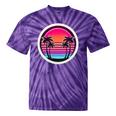 Retro 80s Synthwave Sunset & Palm Trees Retro Nostalgia 80s Tie-Dye T-Shirts Purple Tie-Dye