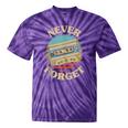 Retro Cassette Never Forget Nostalgia Vintage Tie-Dye T-Shirts Purple Tie-Dye