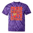 Retro Fast Food Nostalgia Vintage Diner Fries Shakes Burgers Tie-Dye T-Shirts Purple Tie-Dye