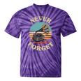 Retro Grammophone Never Forget Nostalgia Vintage Tie-Dye T-Shirts Purple Tie-Dye
