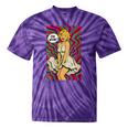 Retro Pop Art Vintage Style Blonde Psychedelic 50s Nostalgia Tie-Dye T-Shirts Purple Tie-Dye