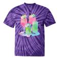Retro Soft Drinks 80s 90s Nostalgia Cute Anime Aesthetic Tee Tie-Dye T-Shirts Purple Tie-Dye