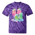 Retro Soft Drinks 80s 90s Nostalgia Cute Anime Aesthetic Tee Tie-Dye T-Shirts Purple Tie-Dye