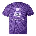Save Icon IRL Retro Tech Humor Floppy Disk 90s Nostalgia Tie-Dye T-Shirts Purple Tie-Dye