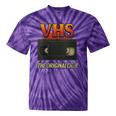 VHS Tape Nostalgia Old School Technology Humor Tie-Dye T-Shirts Purple Tie-Dye
