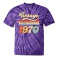 Vintage 1970 Birthday Retro Style 70's Born Nostalgia Outfit Premium Tri-Blend Tie-Dye T-Shirts Purple Tie-Dye